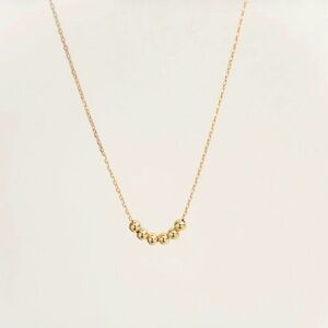 Mejuri Gold Beaded Curve Necklace